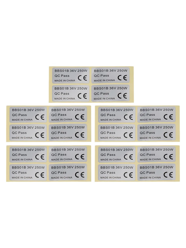 Set of 20 Stickers for Electric Bicycle For BAFANG 36V 250W/48V 750W 01HD Made from High Durability PVC Customize Your Ride