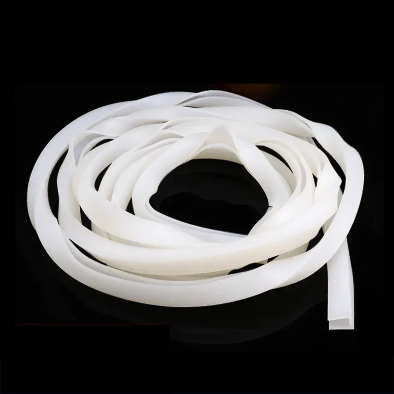 U-Shaped Silicone Rubber Sealing Strip Shower Door Glass Weatherstrip Edge Guard Translucent White 0.5mm-10mm