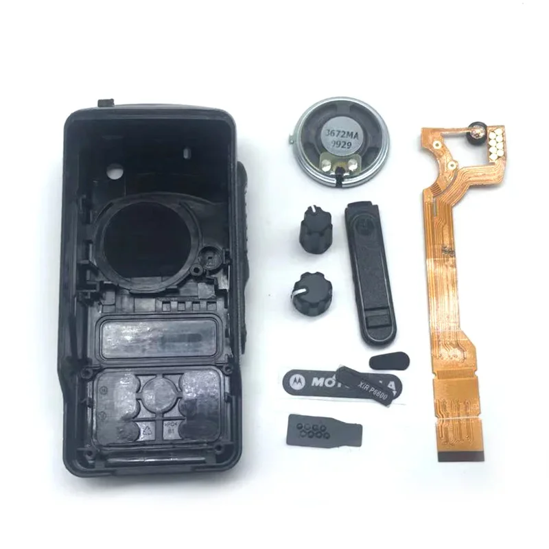 Front Panel Cover Case Housing Shell w/ Horn Flex Cable Volume Channel Knobs for Motorola XIR P6600 DEP550 DP2400 XPR3300 Radio