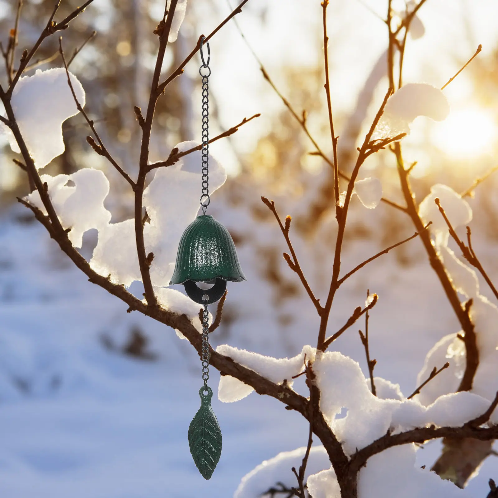 2Pcs Japanese Wind Chimes Cast Iron Door Bell Leaf Pendant Vintage Hanging Garden Patio Decoration Good Luck Wind Bell