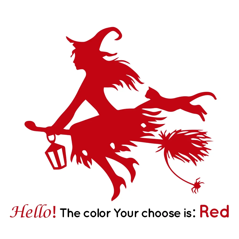 Samochód naklejka osobowość czarownica naklejka winylowa samochód motocykl dekoracyjna naklejka wodoodporna ochrona przeciwsłoneczna naklejka z PVC, 15CM * 12CM