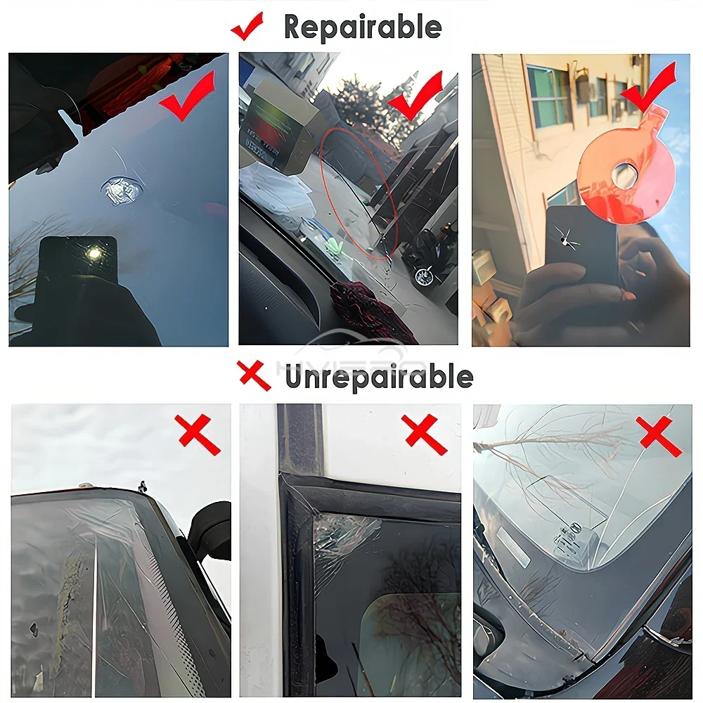 4Pcs Auto Windshield Repair Kits Crack Solution Three Piece scratch Removal Care Accessory Support Glass Liquid Cleaning Tools