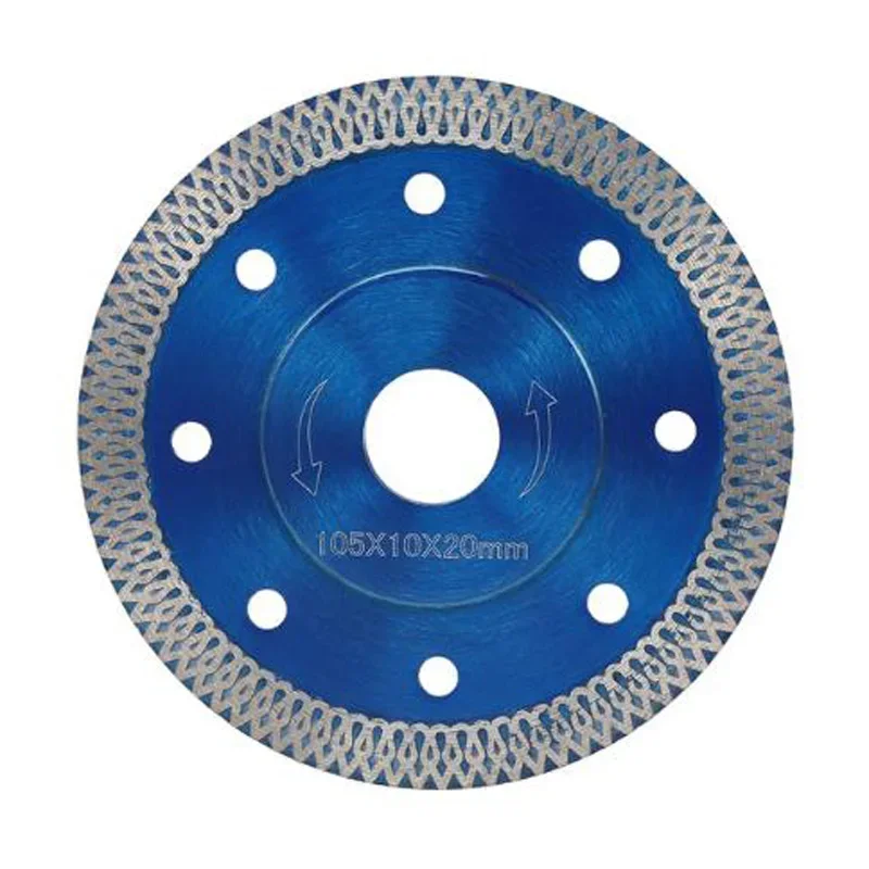 Lame de Scie Diamantée, Disque de Coupe Bleu, 115mm, 125mm, pour Verre, Porcelaine, Carrelage, Céramique, Marbre, Pierre, Outil de Coupe à Sec, 1