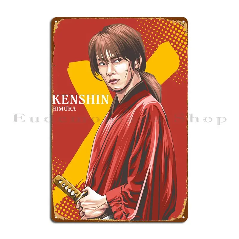 Kenshin Himura Battosai Metal Sign Plaques Cinema Wall Mural Personalized Club Living Room Tin Sign Poster