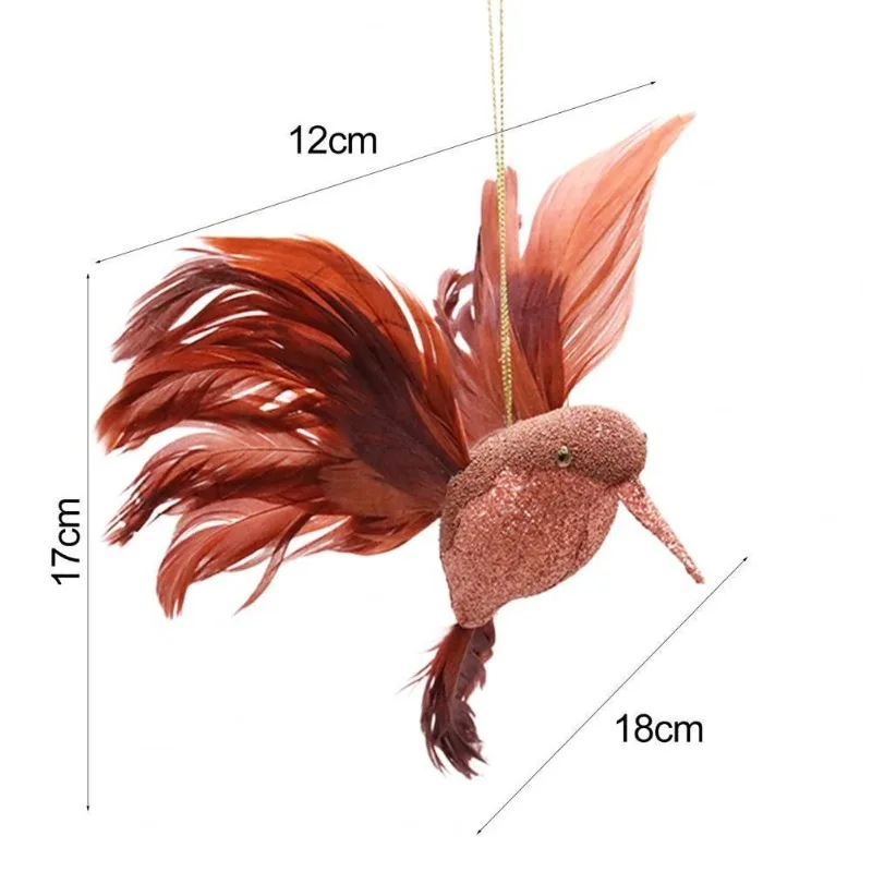 1pc Hummingbird Artificial Birds Fake Foam Animal Simulation Birds Model Artificial Pigeon Bird Shape Christmas Tree Pendant
