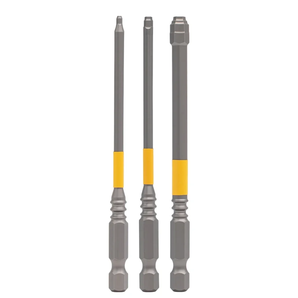 Screwdriver Bits 65mm 100mm Hexagonal Length with 6.35mm Shank Made of Alloy Steel Strong Magnetic Tips for Construction