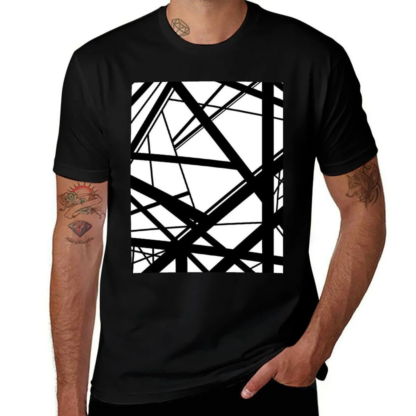 

white black T-Shirt Construction Work Tee Shirt