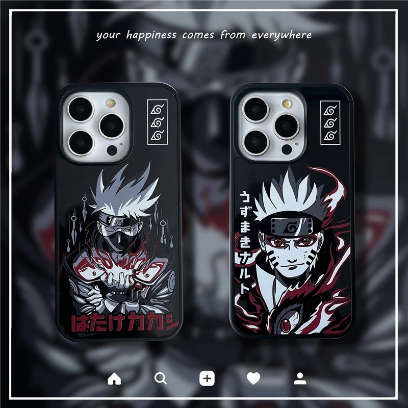 Anime Naruto Kakashi One Piece Case for IPhone 11 12 13 14 15 16 Pro Max Plus Cartoons Phone Cover Back Shell Toy Gift