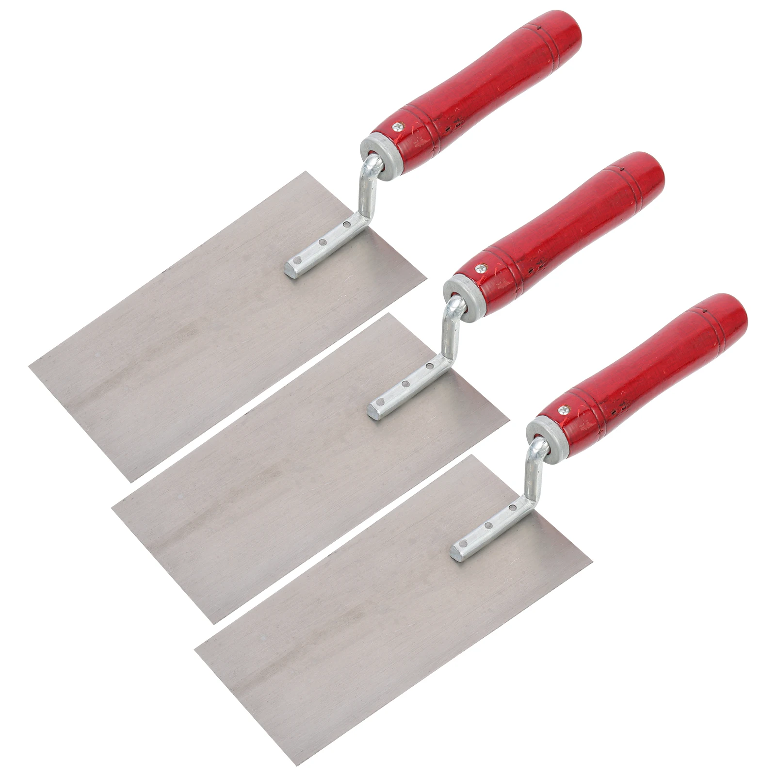 

3 Pcs Stainless Steel Wooden Handle Trowel for Cement Plaster Mortar Shaping Leveling Putty Construction Spatula