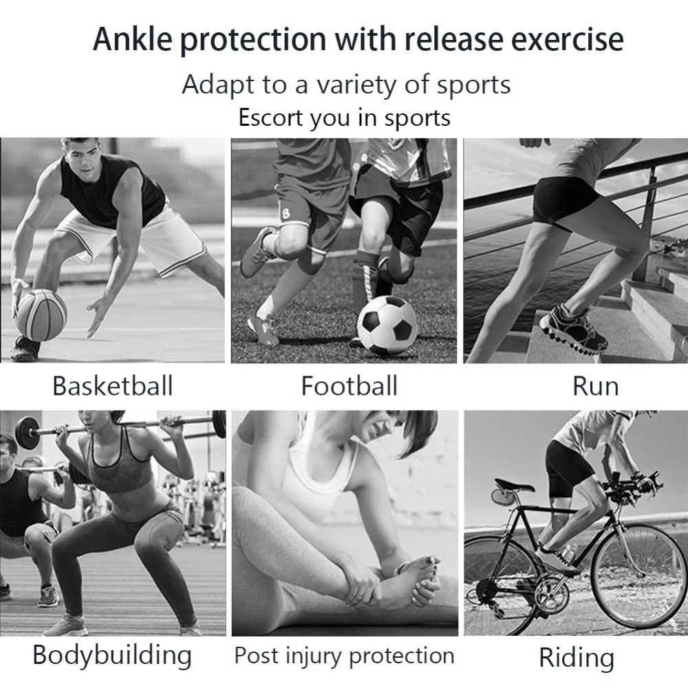 Attelle de cheville de sport, manches de Compression, Support de cheville réglable, Bandage élastique pour les pieds, enveloppe de protection pour soulager la douleur des tendons