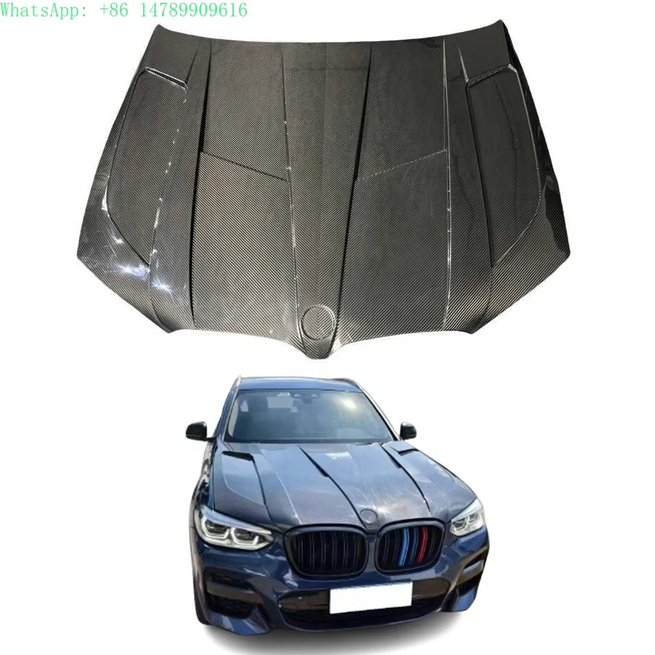Extreme MakeoverHigh Quality Engine Cover For X3 G01/X4 G02 Upgrade LD Style Hood Dry Carbon Fiber Perfect Fit Engine Hood Car