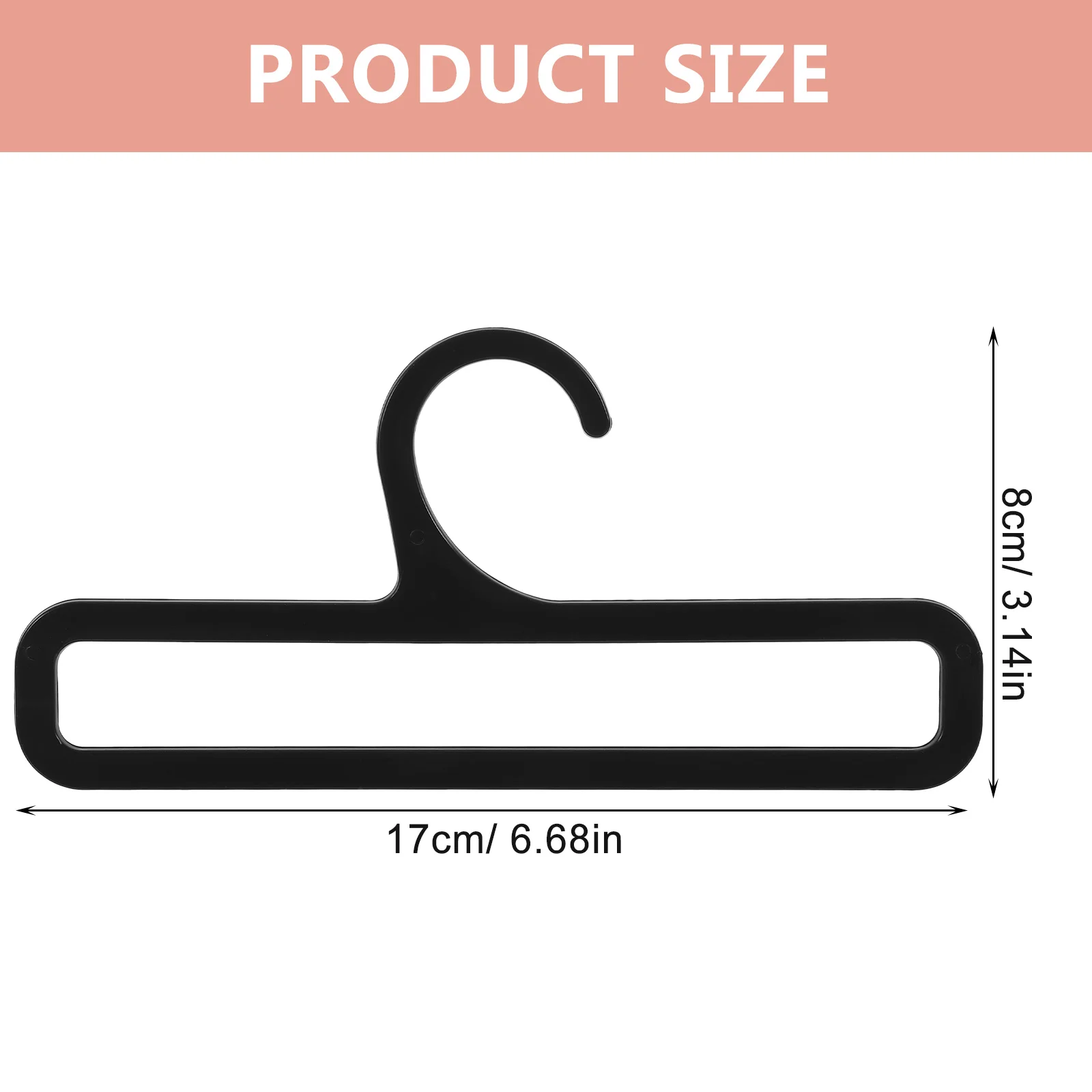 10 Pcs Belt Plastic Hook Rectangular Scarf Rack Towel Supermarket Display (5134# Black) 10pcs Holder