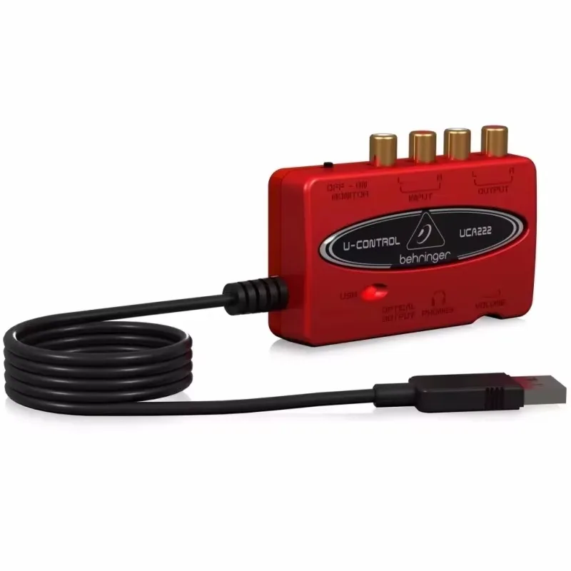 Portable USB Low-latency Audio Interface, Optical Fiber Output Computer Live Recording External Sound Card