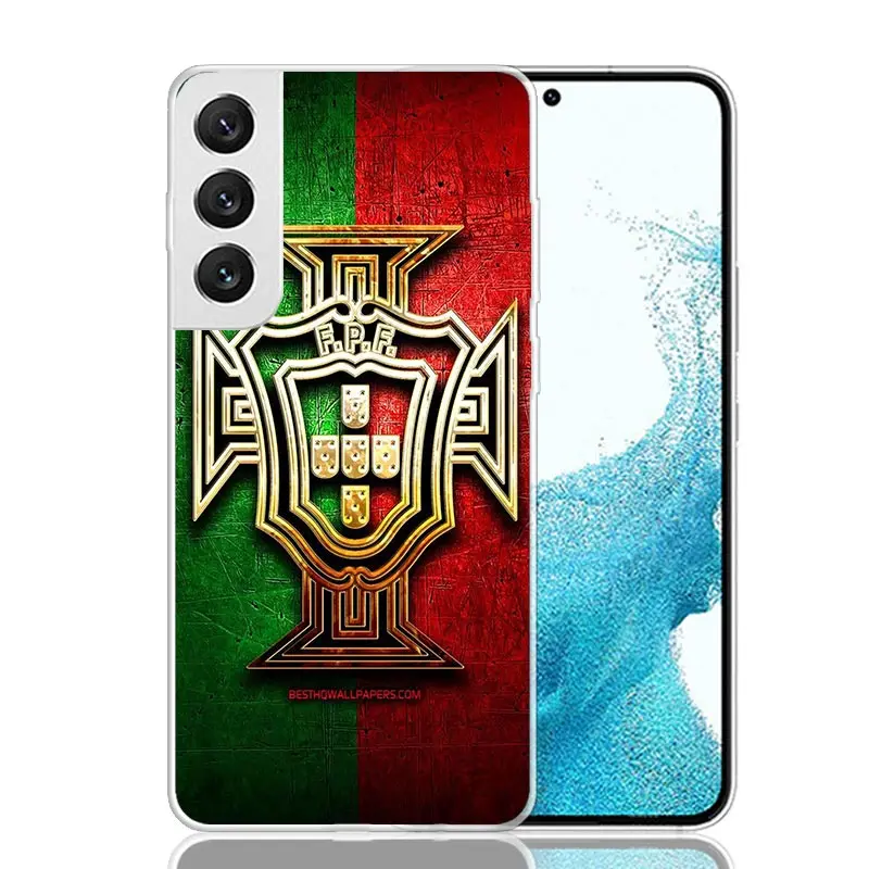 Portugal Flag Portuguese Phone Case For Samsung Galaxy S24 S23 S22 S21 FE S20 Ultra S10 Plus S10E S9 S8 + Art Customized Coque C