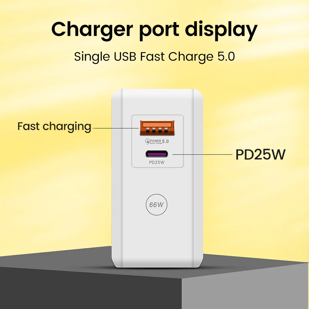 Olaf 66W USB Charger Type C QC3.0 Fast Charging PD USB Charger Wall Adapter For iPhone Xiaomi Samsung Huawei Phone Quick Charge