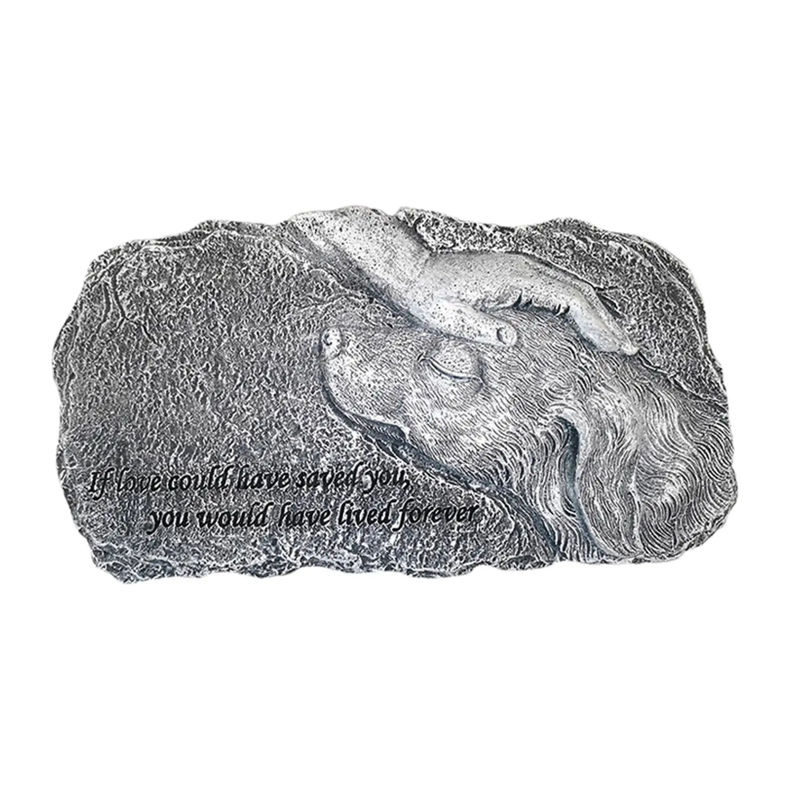 Resin Pet Tombstone Grave Marker Sympathy Weather Resistant Pet Memorial Statue
