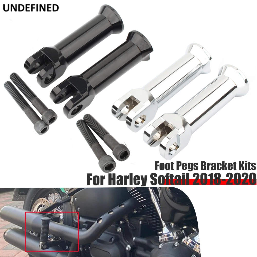 

Passenger Foot Pegs Support Mount Bracket Kits For Harley Softail Deluxe FLDE Fat Boy Street Bob Breakout 114 FXBR 2018-2020