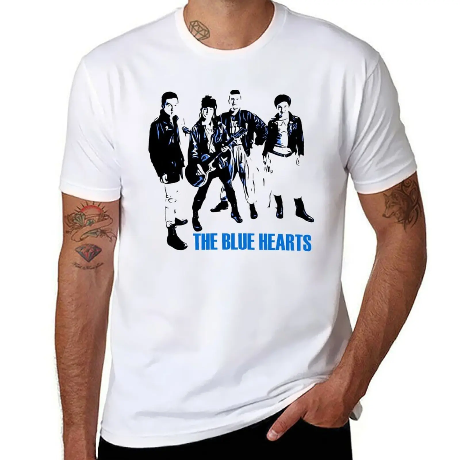 

The Blue Hearts T-Shirt printed t shirts for man t shirts cotton 100% T-Shirt