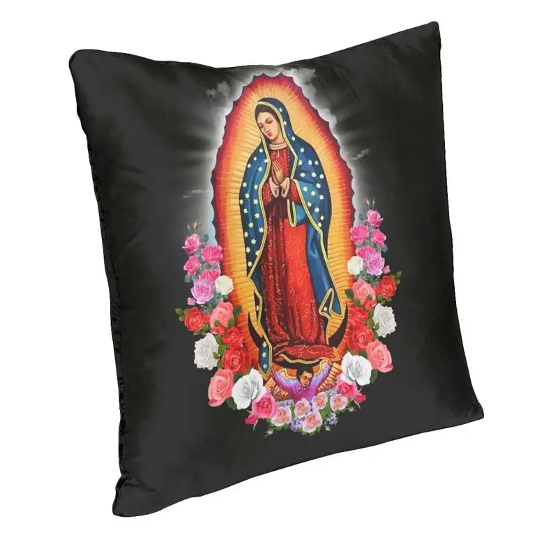 Virgin Mary Of Guadalupe Throw Pillow Case Home Decor Square Mexico Catholic Saint Cushion Cover 45x45 Pillowcover for Sofa