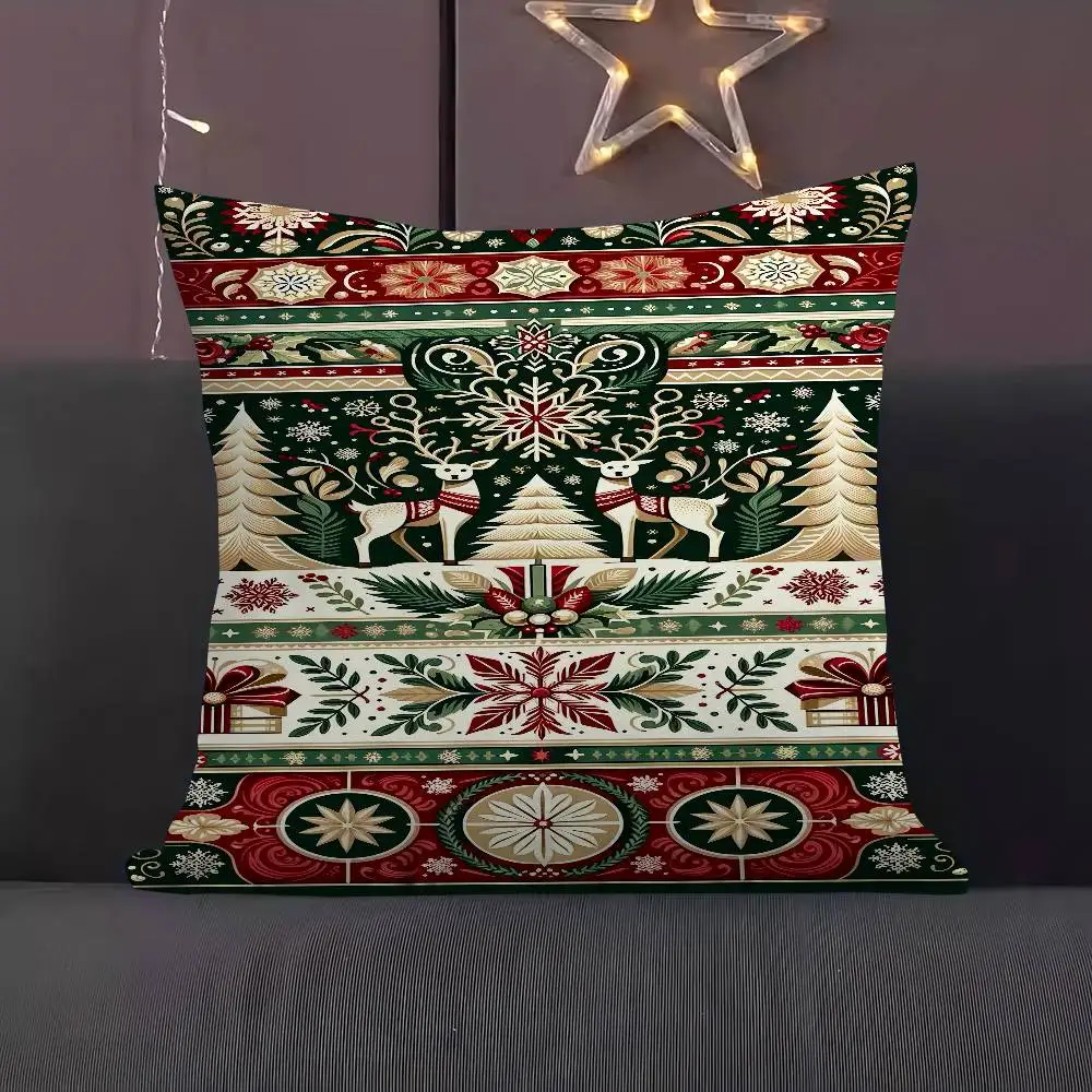 

Christmas Ornamental Art Pillow Cover For Bedroom Room And Living Room Sofa Decorative Cushion Cover