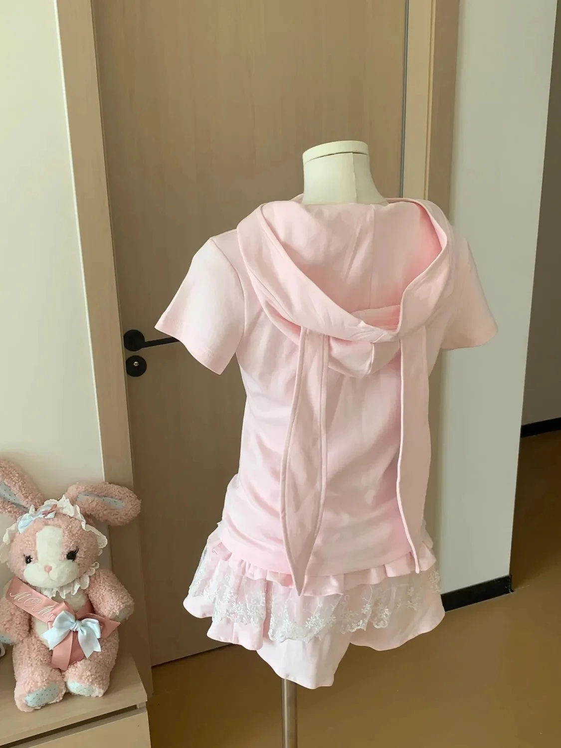 

Милый кардиган на молнии с капюшоном и заячьими ушками, женский летний новый универсальный открытый кардиган на молнии для колледжа