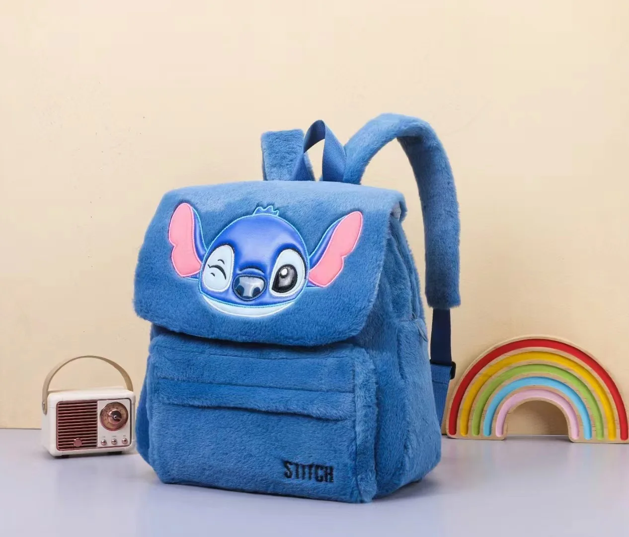 Disney Stitch Pluszowy plecak Anime Stitch Śmieszna kreskówka Plecak studencki o dużej pojemności Torba do przedszkola Prezent na Boże Narodzenie