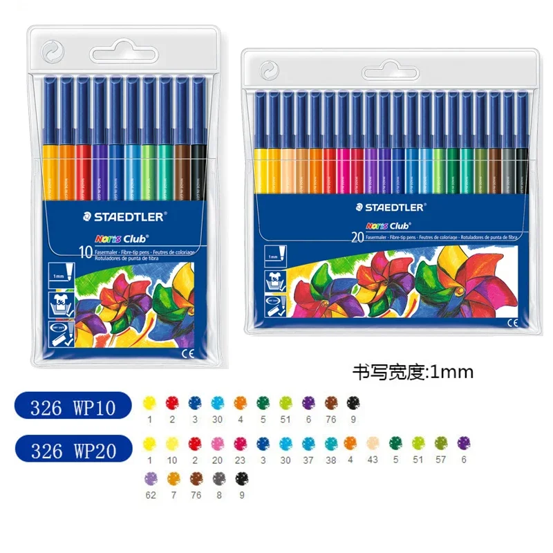 STAEDTLER Watercolor Brushes 326  Pastel Marker 10 / 20 Color Drawing Doodling Art Painting Stationery Colors for Painting