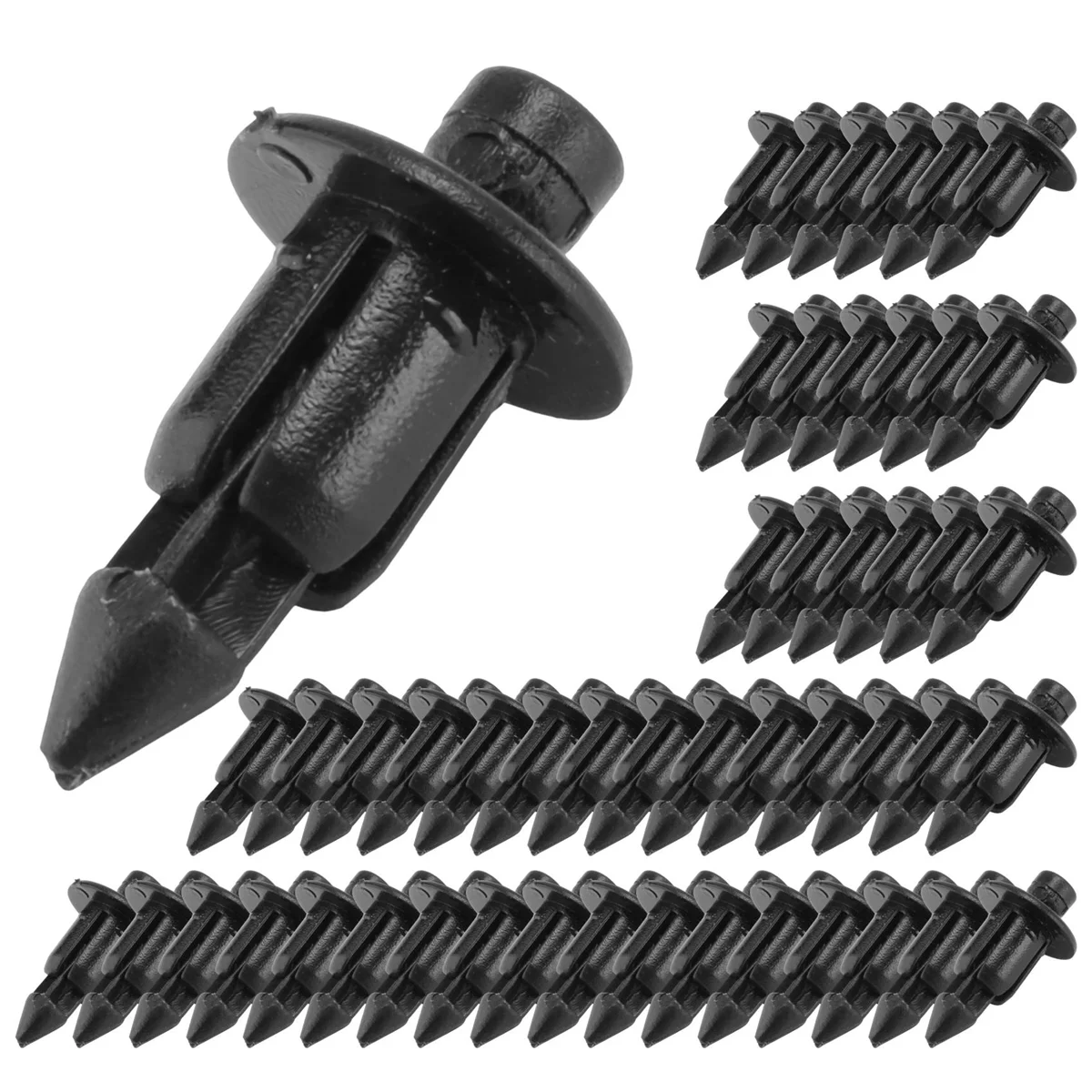 6mm x 12mm Plastic Rivets Car Push Clips 50 Pcs