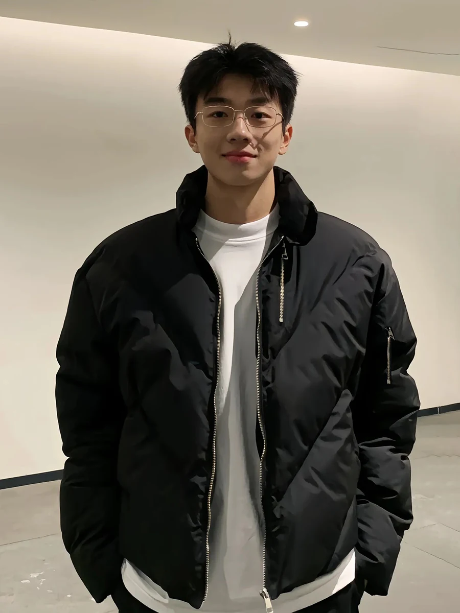 

Мужская зимняя куртка Bla Deconstructed из хлопка с капюшоном на молнии, утепленная, молодежная, повседневная, утолщенная