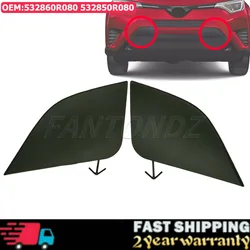 1Pair Front Bumper Tow Hook Cover Cap Towing Eye For Toyota RAV4 2016 2017 2018 532860R080 532850R080 53285-0R080 53286-0R080