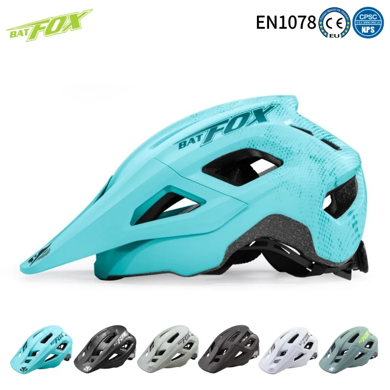 BATFOX Cycling Helmet Men Women Impact Resistance Ventilate Off-Road Mountain Bicycle Helmet  Removable Padding Bike Safety Gear