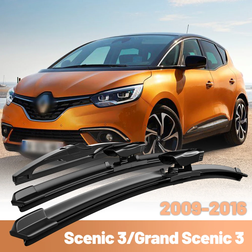 

Для Renault Scenic 3/Grand Scenic 3 2009-2016 стеклоочиститель передние и задние щетки стеклоочистителя лобовое стекло 30 "26" 12"