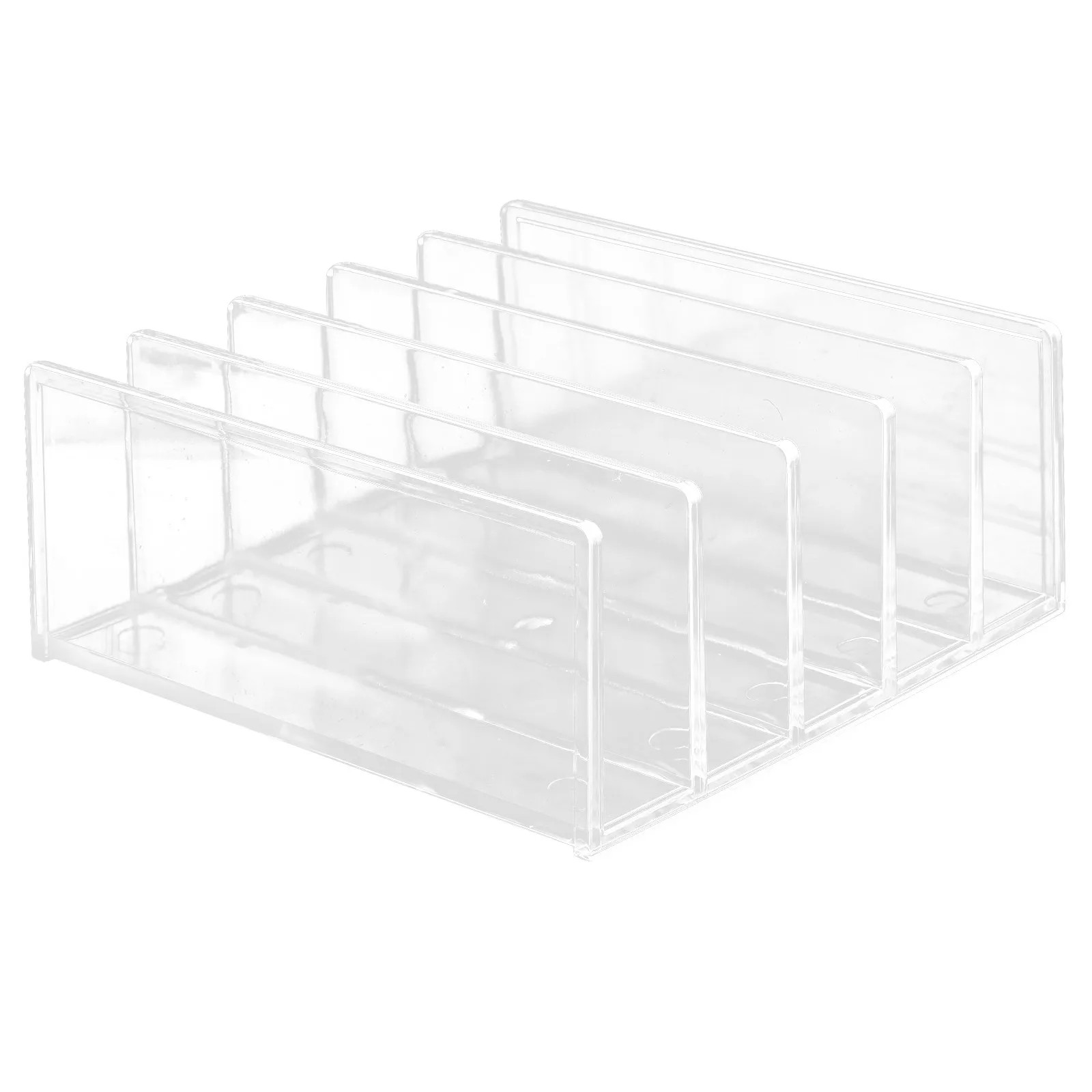 Sturdy Acrylic Book Stand File Organizer Holder for Books Desktop Storage Solution Decorative Bookends for Home Study Office Use