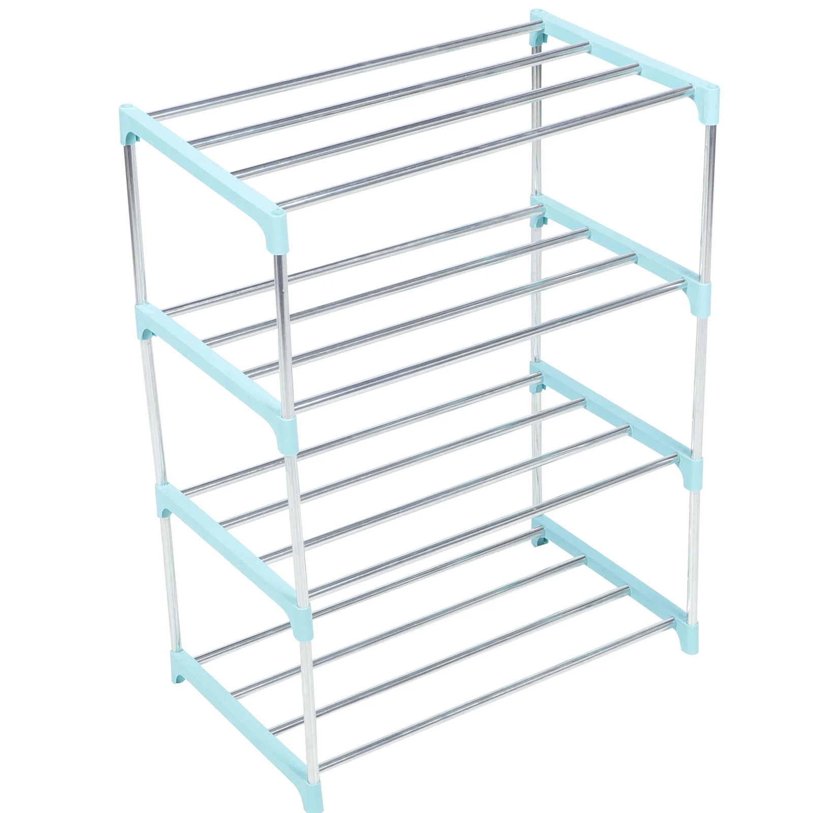 

Stainless Steel Shoes Storage Rack 4 Layers Multi tier Shoe ganizer Shelf Thickened Tube Large Capacity Family Shoe