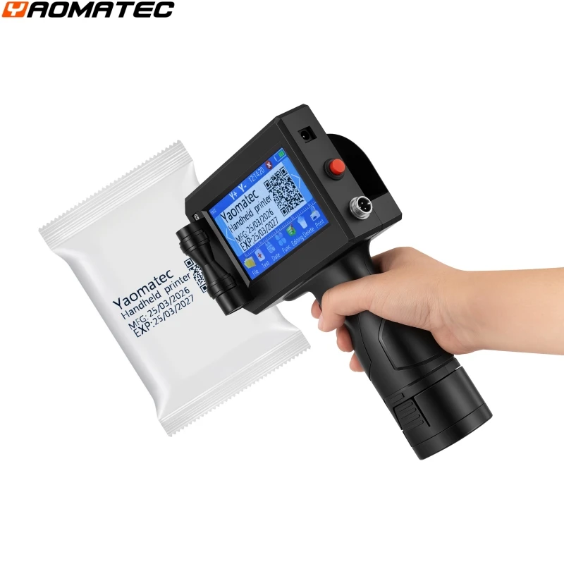 

Портативный струйный принтер Yaomatec новой модели 12,7 мм для печати переменных QR-кодов, штрихкодов, дат, номеров, логотипов и сроков годности.