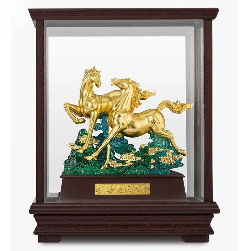 마 지아청 장식품 금박 도장 회사 집들이 선물 고급형