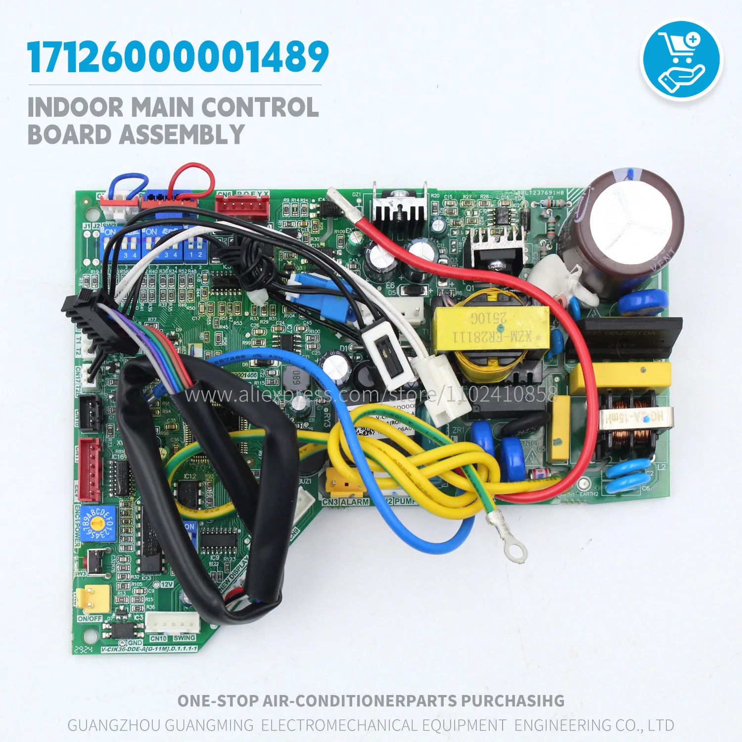 

Indoor Main Control Board Assembly 17126000001489 V-CIK36-DDE-A[G-11M].D.1.1 For Midea MDV VRF air conditioner parts HVAC PCB