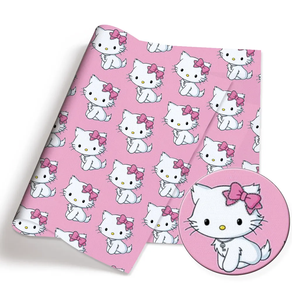 Hello Kitty 140x50CM Cartoon Polyester cotton fabric Patchwork Tissue Kid Home Textile Sewing Doll Dress Curtain cotton Fabric