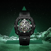 CIGA Design Skeleton Watches Luminous Automatic Movement 2025 Series X Eye Of Horus Fashion Male Black Mechanical Wrist Watch