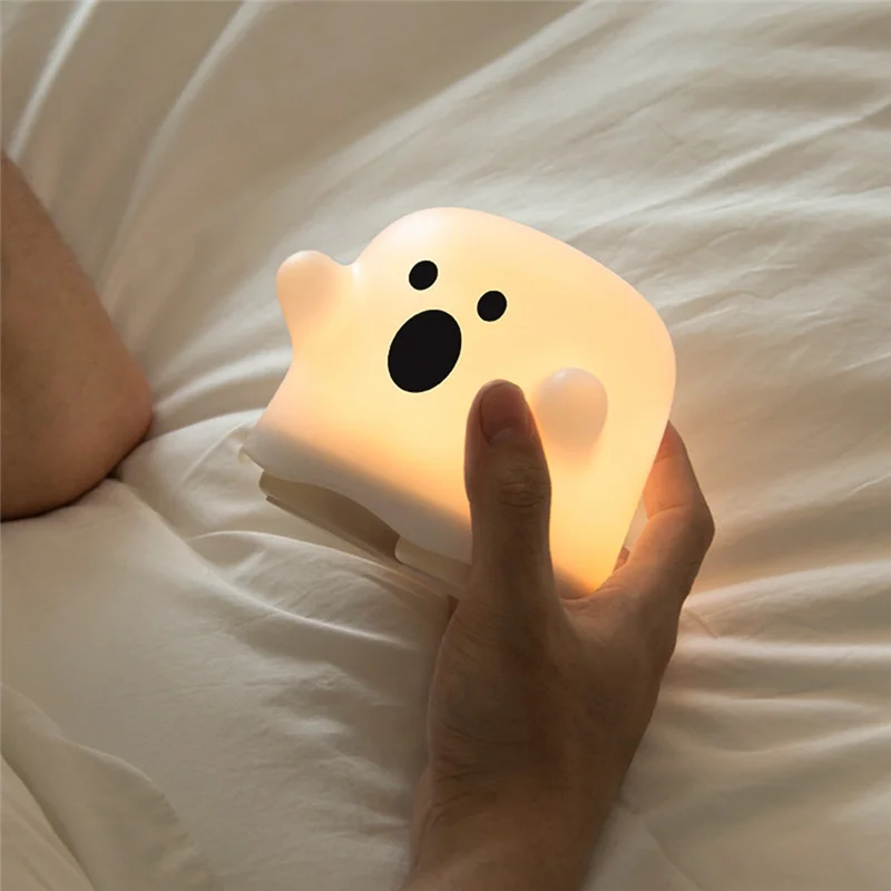 B52C Ghost Halloween Night Light Lamp Decor Night Light For Bedroom, Rechargeable Cute Lamp Kawaii, Nightlights For Cute Gifts A