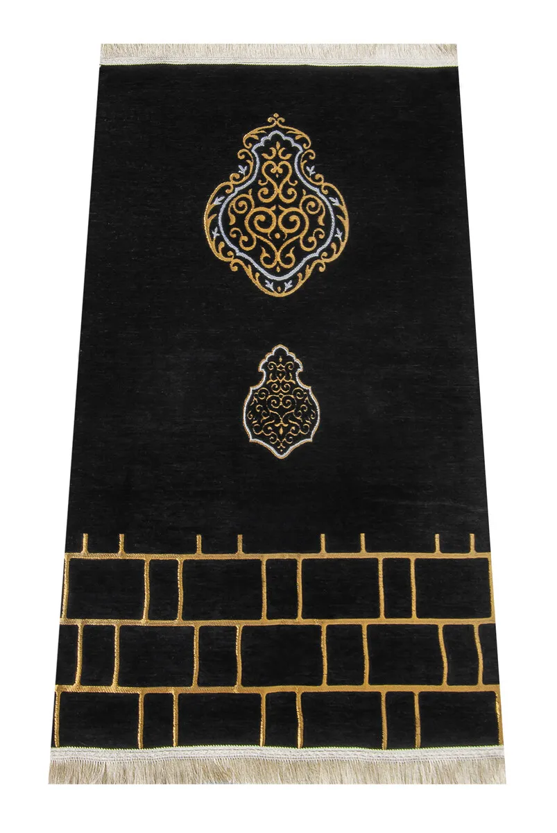 

IQRAH Kaaba Patterned Ultra Plus Black Chenil Seccade 3