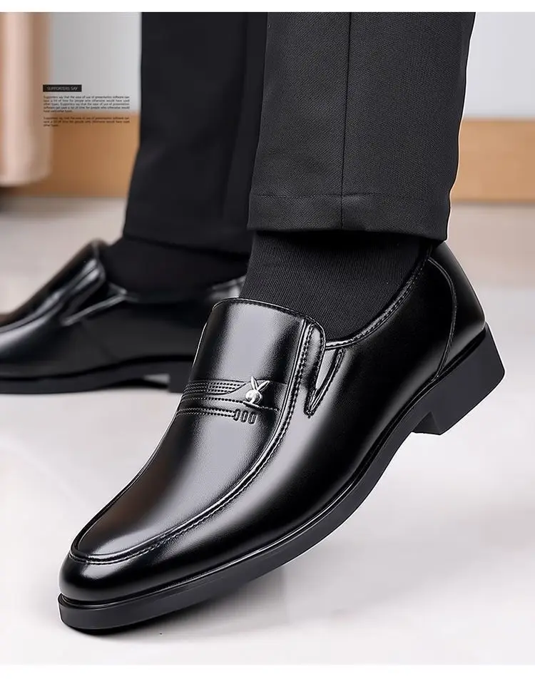 2026 Herren Casual Kunstleder Slipper mit Weicher Sohle, Business Casual Bequeme Büroschuhe, Gehschuhe – Detail 17