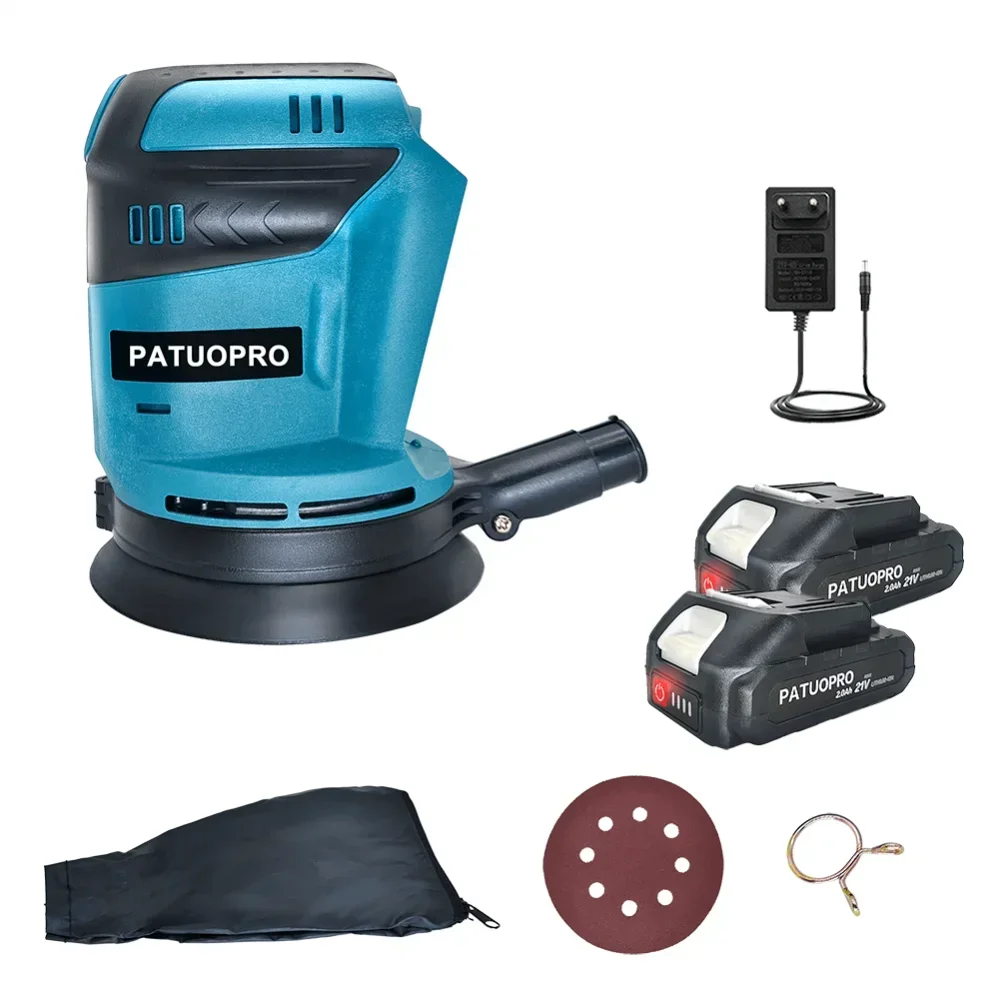 

125mm Electric Sander Random Orbital Woodworking Polishing Cordless Electric Grinding Machine Power Tools For Makita 18V Battery