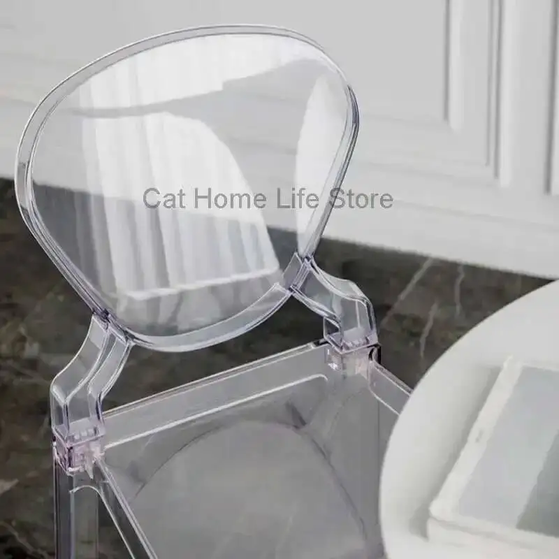 

Minimalist Nordic Modern Chairs Transparent Bar Acrylic Industrial Bar Stools Backrest Relaxing Sillas De Bar Home Decoration