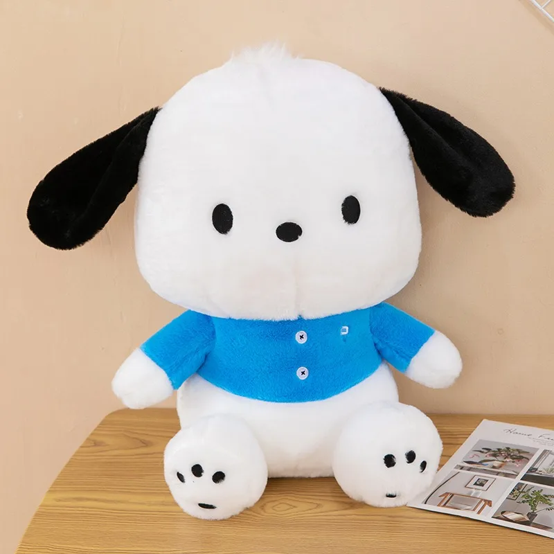 Sanrio-muñeco de peluche Pochacco auténtico, muñeco de Anime Kawaii, conejo, globo, temporada escolar, cachorro, 50CM, regalo de cumpleaños y