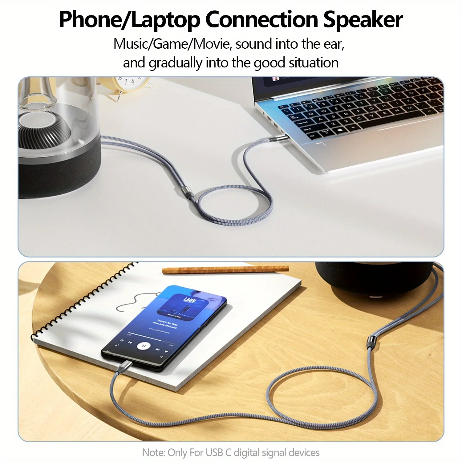 SUNKANDI USB C to RCA Audio Cable, Type C to 2RCA Male Cord for iPhone 16 15 Pro Max/15 Pro/15 Plus, iPad Pro, Samsung