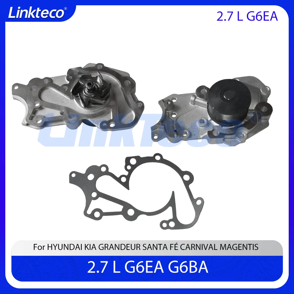 

Деталь двигателя Водяной насос и прокладка подходит для 2,7 л T V6 GAS G6EA G6BA для 05-15 HYUNDAI KIA GRANDEUR SANTA FE CARNIVAL MAGENTIS AW6215