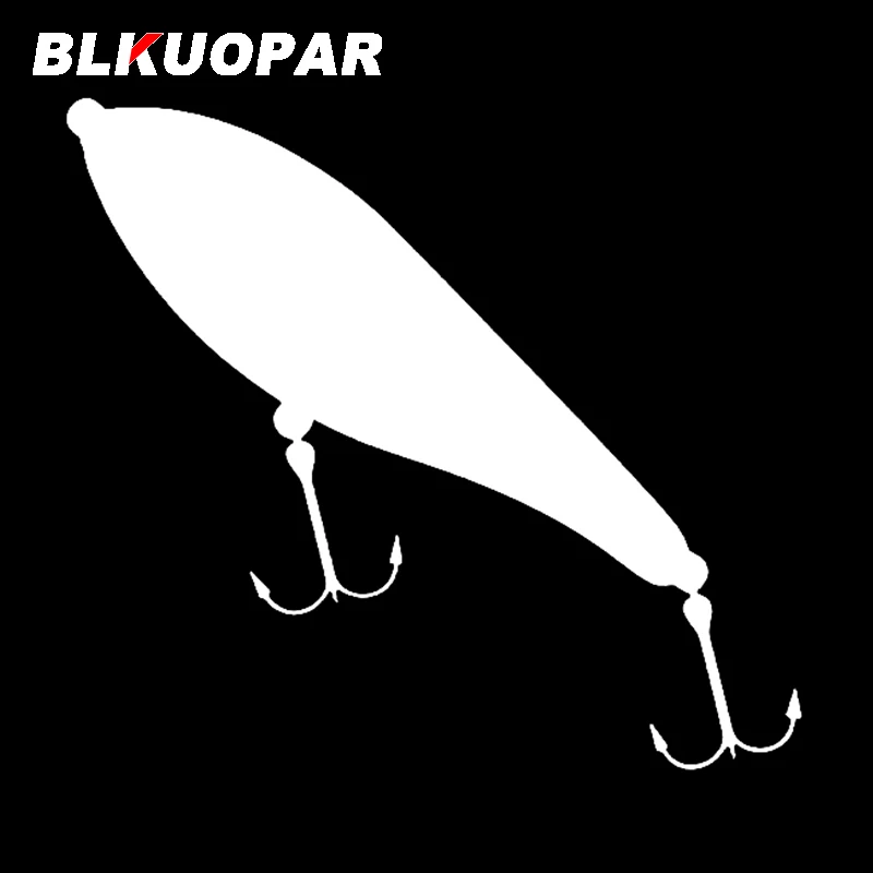 BLKUOPAR for Fish Hook Car Stickers Sunscreen Personality Occlusion Scratch Decals Creative Vinyl Surfboard Car Door Protector