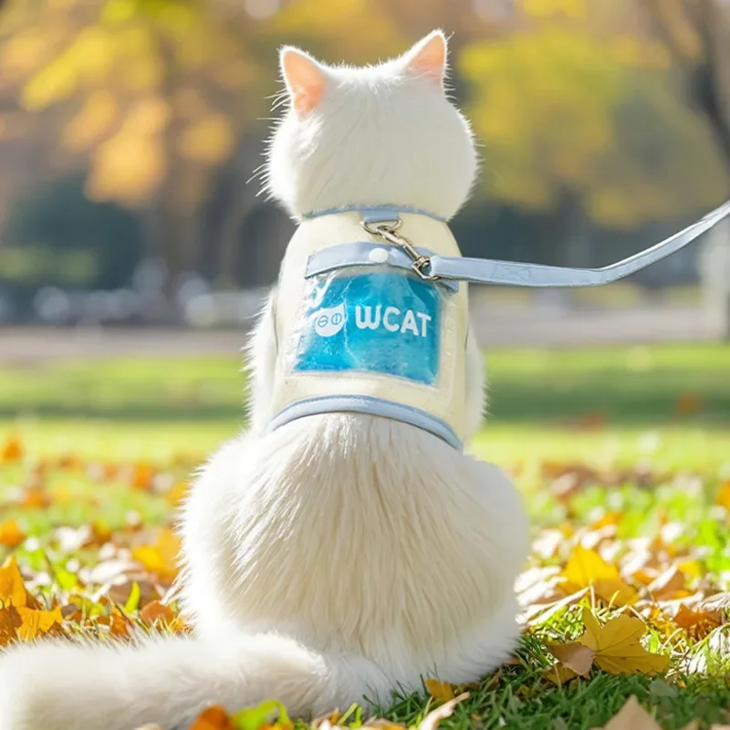 Cooling Ice Pack Pet Harness Vest Leash For Cats And Small Dogs Summer Walks Park Beach Travel Gift Comfort For Pet Owners