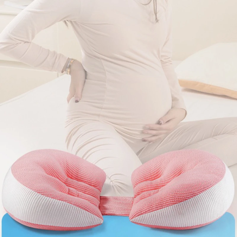 Almohada de embarazo en forma de U, cojín de soporte para el vientre para dormir lateral de maternidad, soporte de cintura desmontable para mujeres embarazadas, alivio del cuerpo